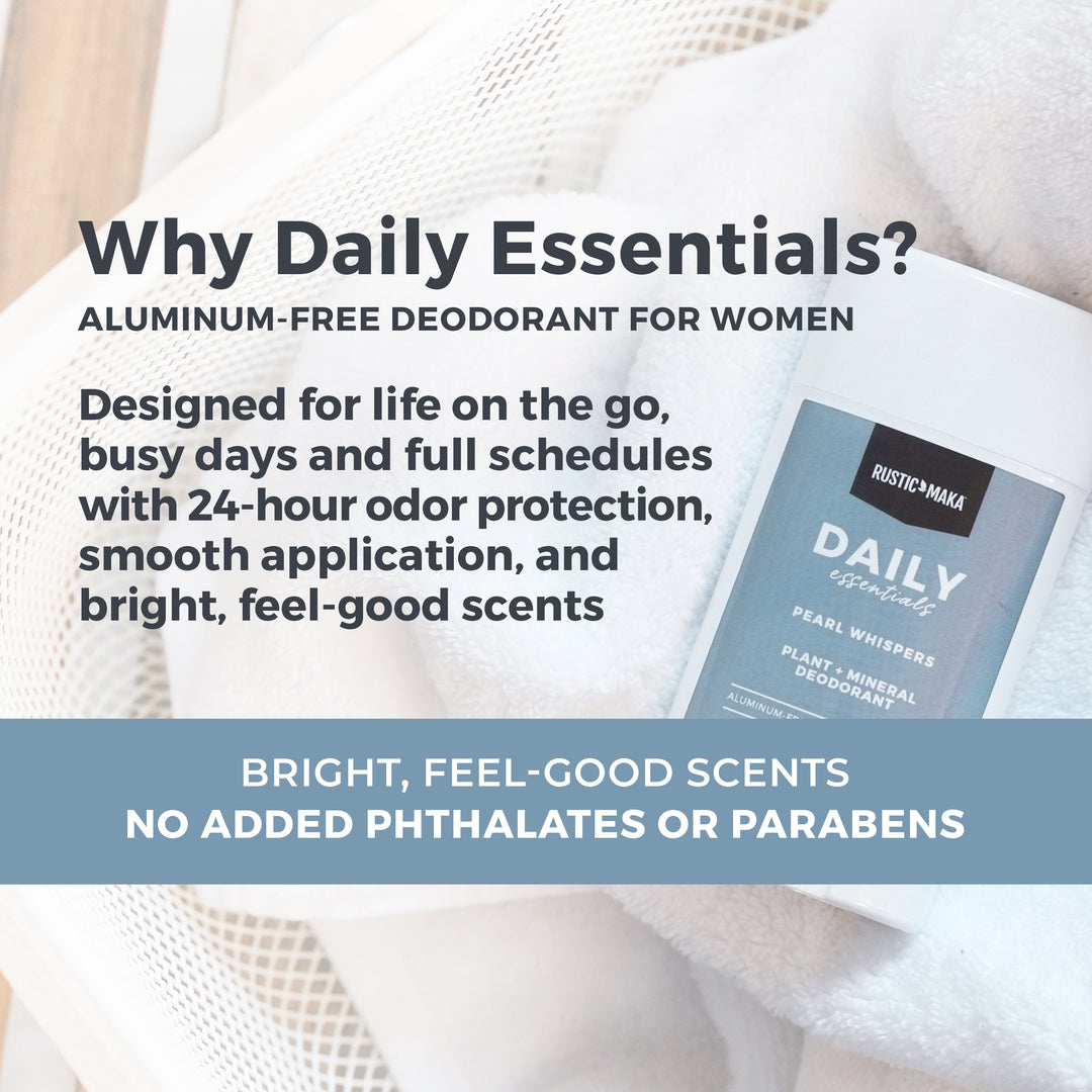 Aluminum-Free Natural Deodorant | Pearl Whispers | Rustic Maka